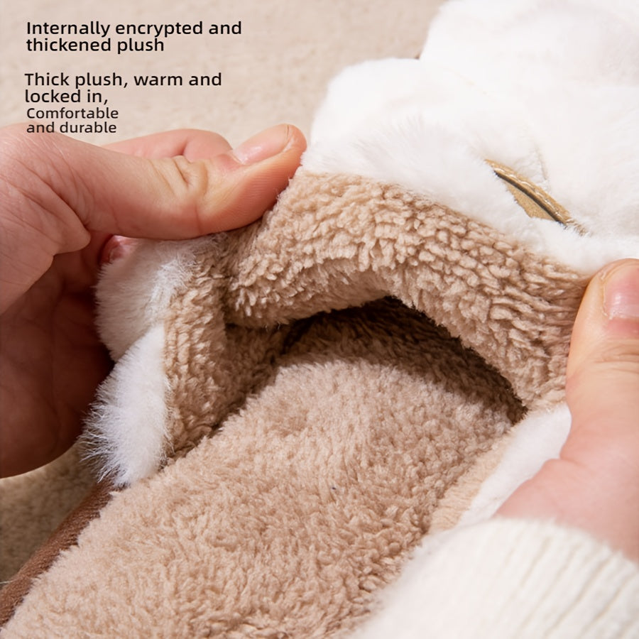 Plaid Winter Slippers Plaid Winter Slippers | Cozy, Non-Slip PVC Sole & Plush Trim - Grey