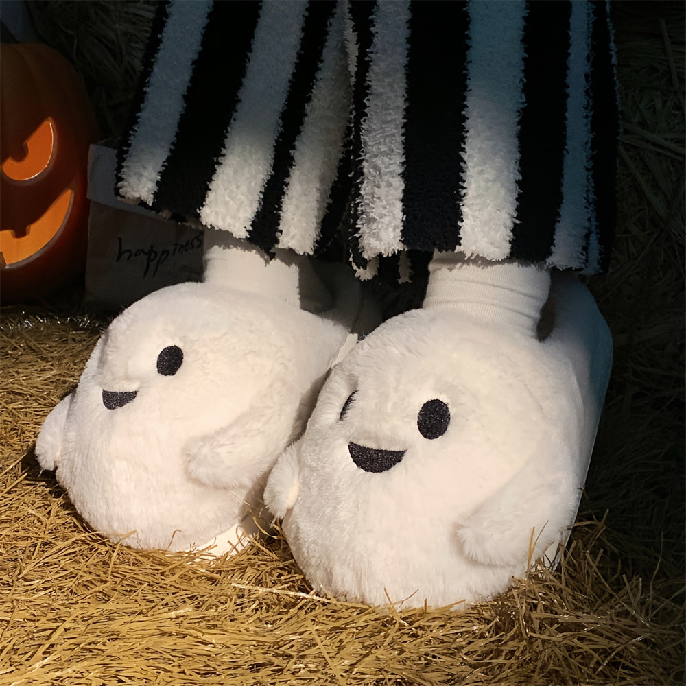 XIXITIAO Women'S Cute Plush Slippers - Soft Warm Winter Indoor House Shoes with Heart Eyes & Smiling Face