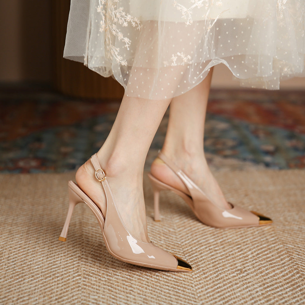 Elegant Women's Stiletto Heels, Pointed Toe with Ankle Strap .Perfect for Dressy Occasions