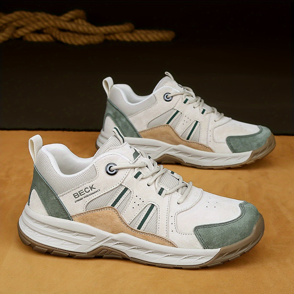 BECK Colorblock Sneakers BECK Women's Colorblock Casual Sneakers | Lace-Up Platform Walking Shoes