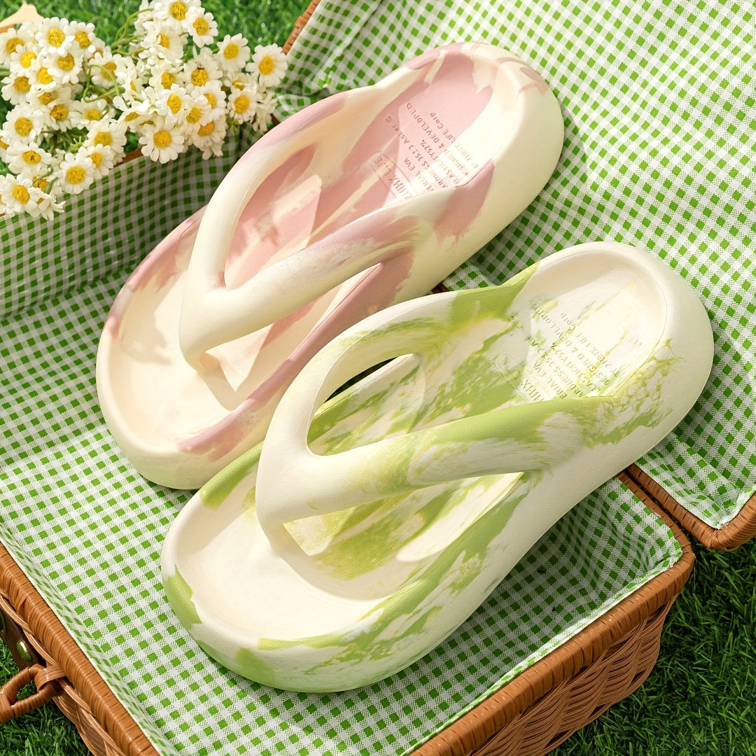 XLQY Women's & Men's All-Season EVA Slip-On Slippers - Open-Toe Arch & Arch-Stabilizing Technology