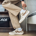 Men's Skate Shoes - Low-Top Sneakers Beige\u002FWhite colorway