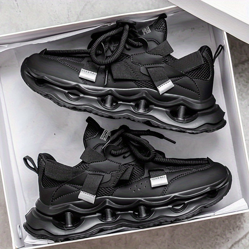 Men's & Women's Low-Top Sneakers - Cushioned Rubber Sole, Lace-Up Closure, Breathable Sneakers for Gym