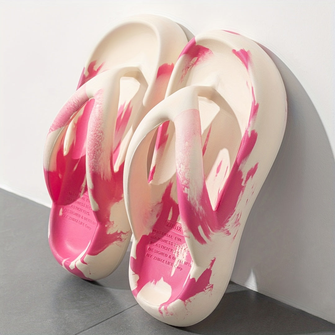 XLQY Women's & Men's All-Season EVA Slip-On Slippers - Open-Toe Arch & Arch-Stabilizing Technology