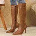Brown British Style Boots Brown British Style Ladies' Autumn Boots - Soft Pointed Toe, Slimming
