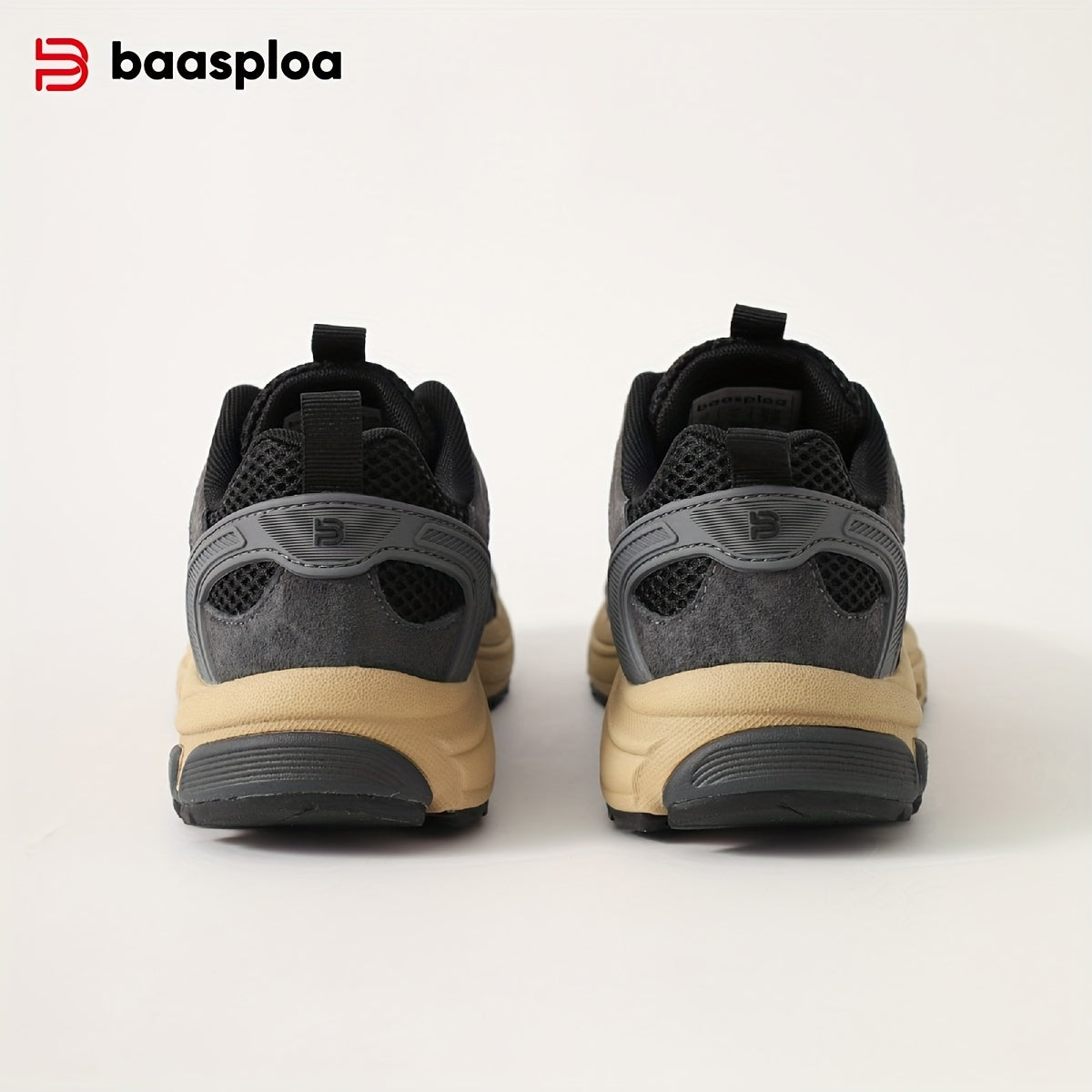 BAASPLOA Women's White\u002FGrey\u002FGreen Lightweight Breathable Running Shoes