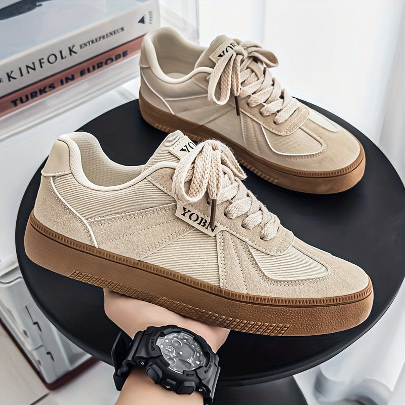 Men'S Lightweight Breathable Skate Sneakers - Low-Top Casual Streetwear Shoes with EVA Cushioned Sole