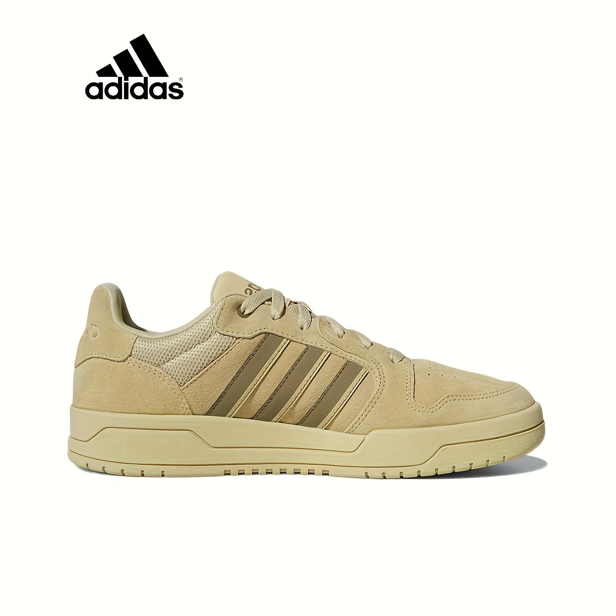 Adidas Neo Entrap Versatile And Stylish Low-Top Sneakers for Both Men And Women in Light Mustard Green JS3007.