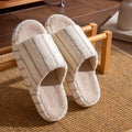 Men'S Japanese-Inspired Quiet Open-Toe Slippers - Soft Thick Sole, Non-Slip