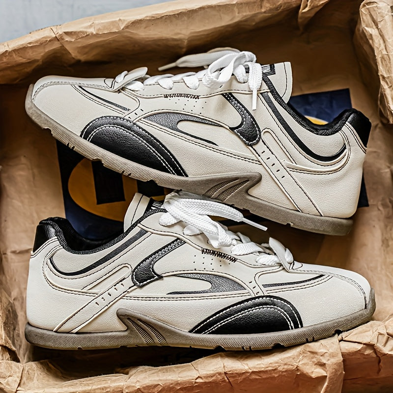 Men'S Breathable Casual Sneakers - Non-Slip Durable Lace-Up Shoes with Soft Cushioned Sole, & Colorway