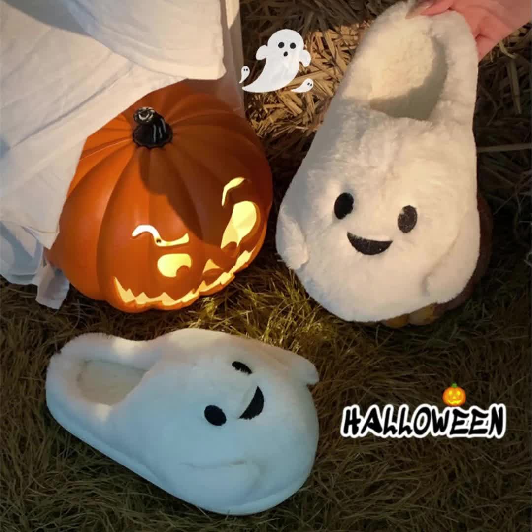 XIXITIAO Women'S Cute Plush Slippers - Soft Warm Winter Indoor House Shoes with Heart Eyes & Smiling Face