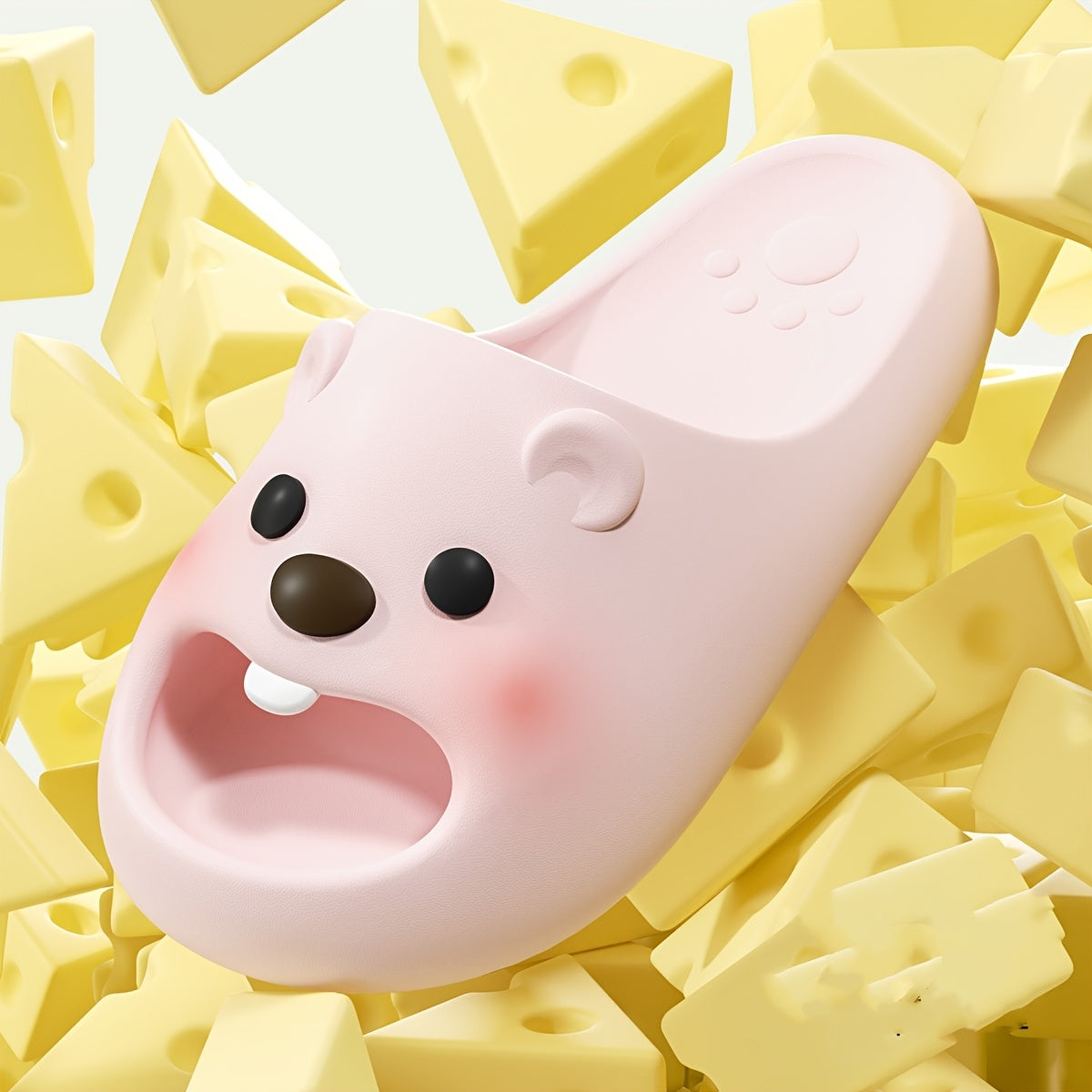 Graceful Little Beaver Cartoon Slippers, Indoor\u002FOutdoor Spring and Summer, Cool, Fashionable, Simple