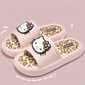 Hello Kitty Slippers Sanrio Hello Kitty Leopard Print Slippers | Cute Cartoon Design, EVA Material