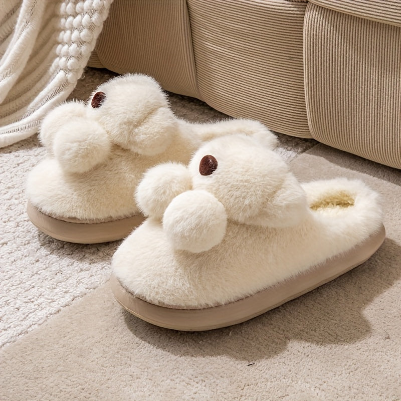 2025 Winter New Arrival Rabbit Slippers for Men - Soft Plush Lined, Warm & Cozy Indoor