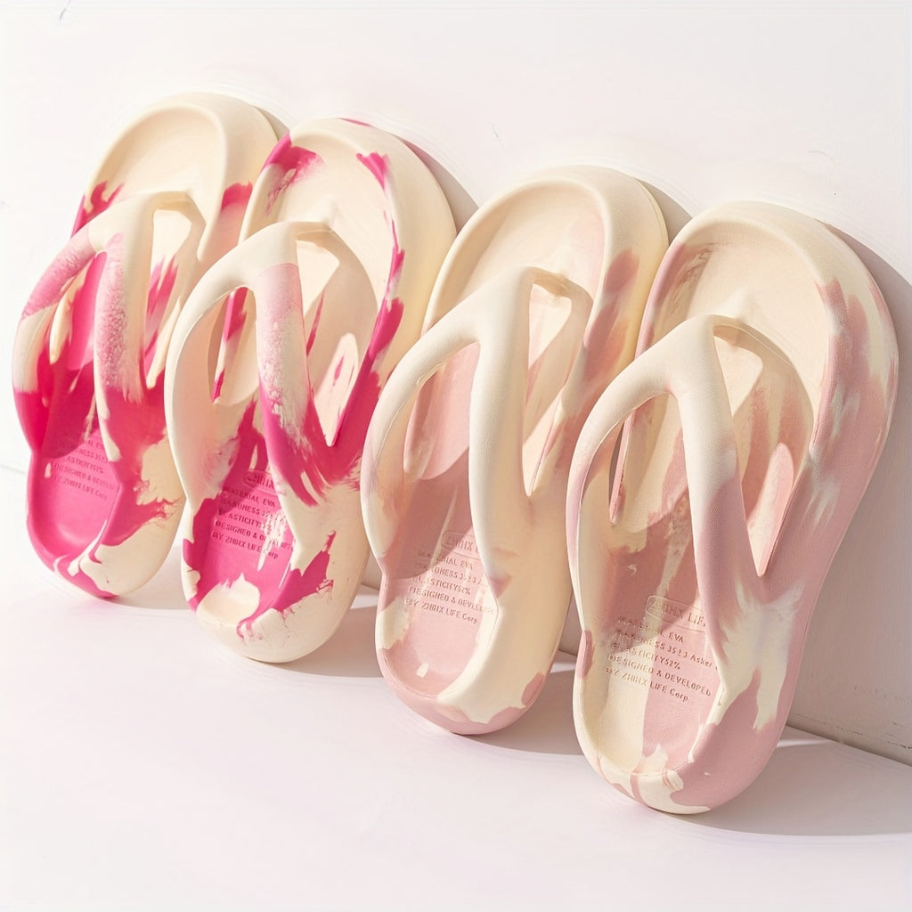 XLQY Women's & Men's All-Season EVA Slip-On Slippers - Open-Toe Arch & Arch-Stabilizing Technology