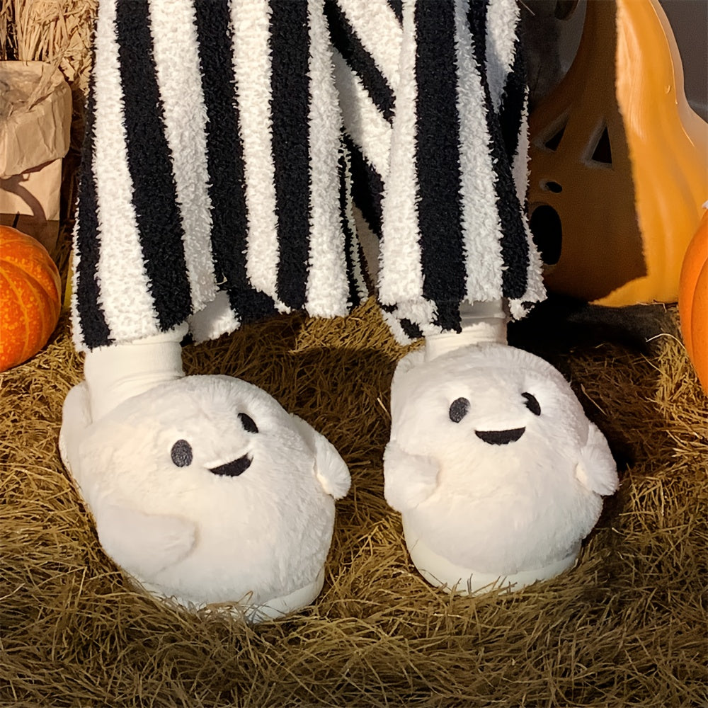 XIXITIAO Women'S Cute Plush Slippers - Soft Warm Winter Indoor House Shoes with Heart Eyes & Smiling Face