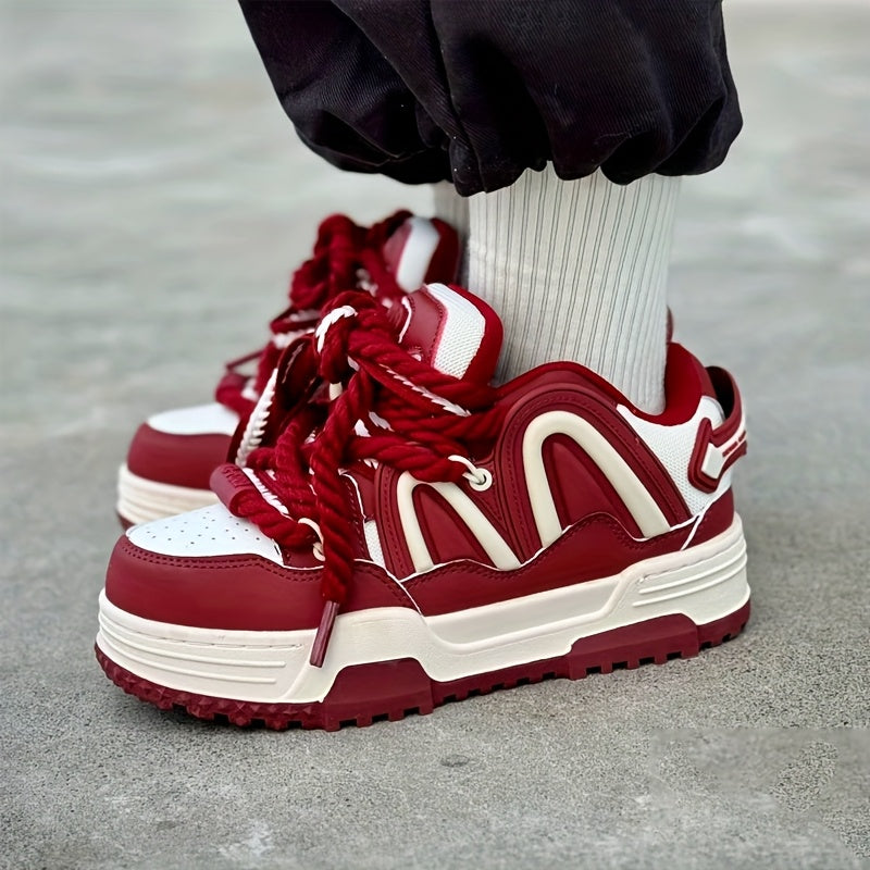 Unisex Skateboard Shoes Original Design Anti-Slip Versatile Thick Sole Flat Sneakers New Trendy