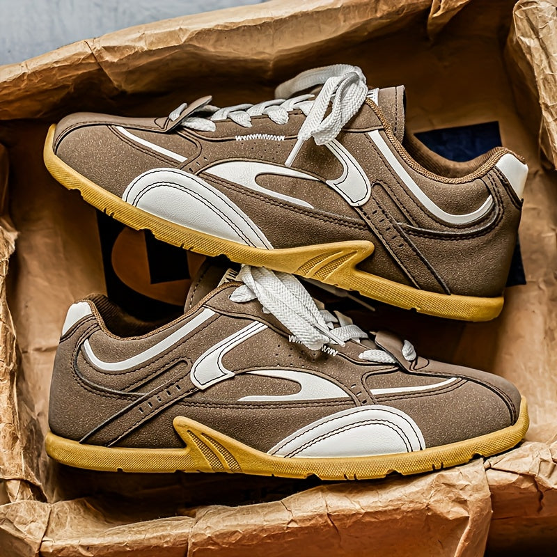 Men'S Breathable Casual Sneakers - Non-Slip Durable Lace-Up Shoes with Soft Cushioned Sole, & Colorway