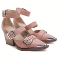 Chic Women's High Heels with Elegant Pointed Toe Adjustment Buckle