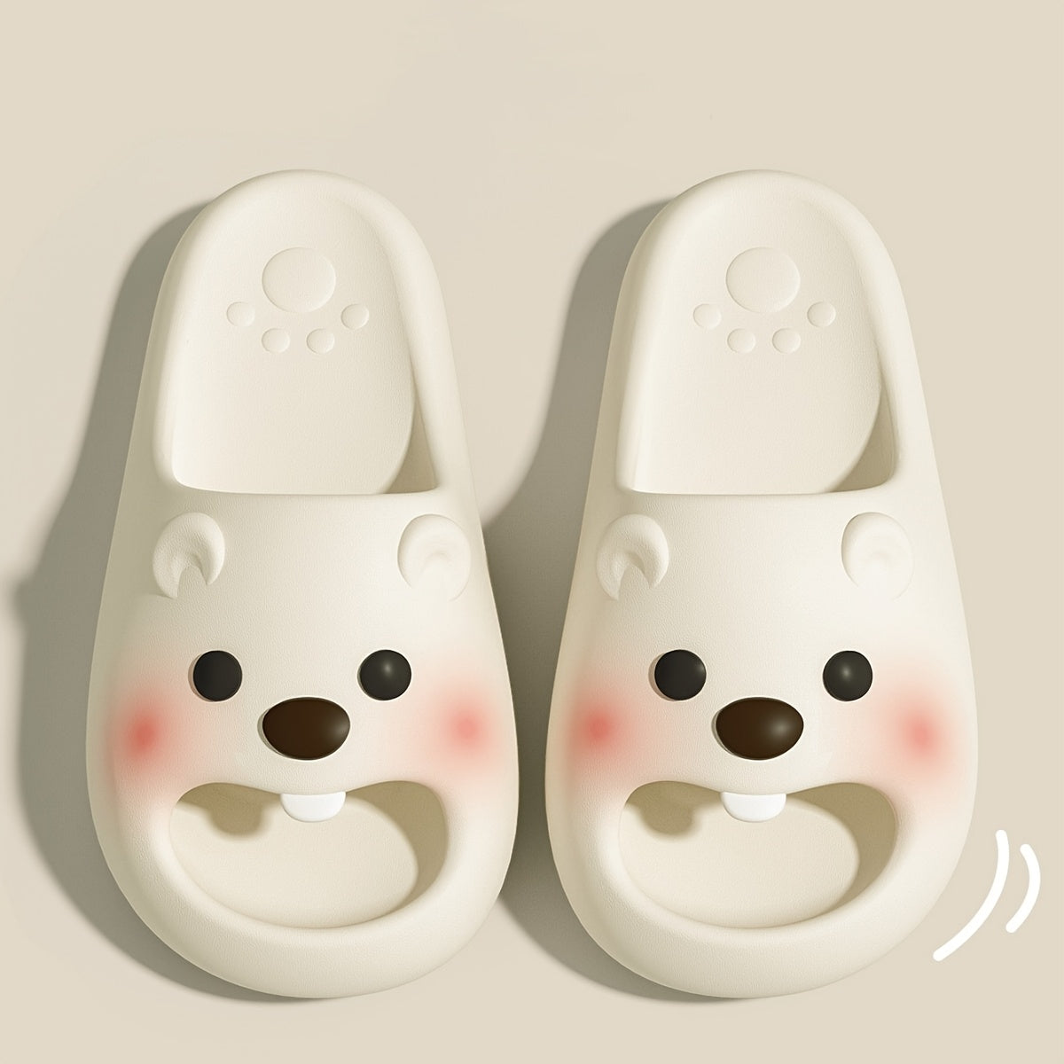 Graceful Little Beaver Cartoon Slippers, Indoor\u002FOutdoor Spring and Summer, Cool, Fashionable, Simple
